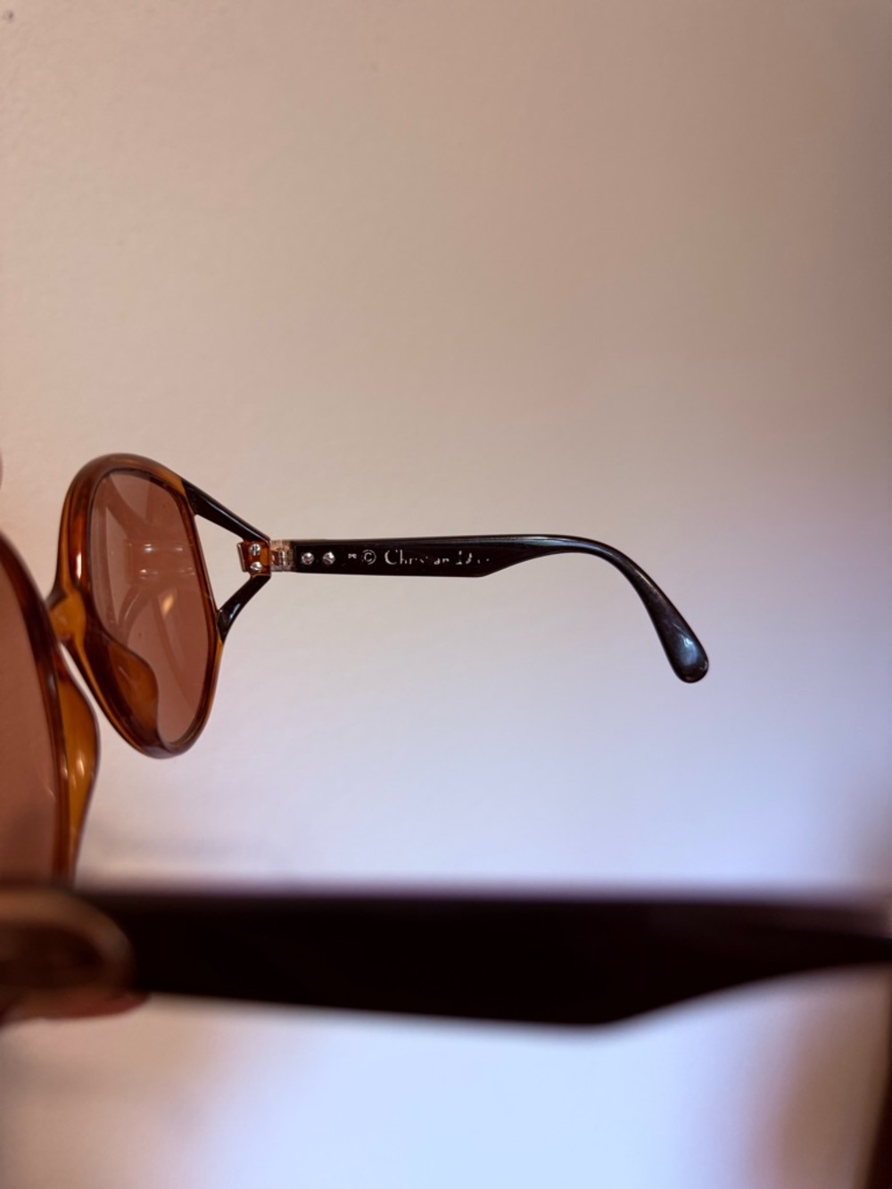 Christian Dior | Vintage Tortoiseshell Brown Oversized Sunglasses - Picture 5 of 6